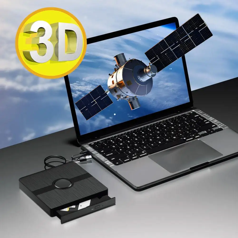 External Blu-ray DVD Drive Portable 3D BD-Combo Player Reader Multi-Function Drive For Windows Mac PC Laptop J1Z6