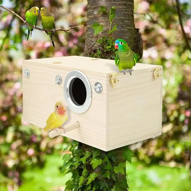 Budgie Nest BNOSDM Parakeet Nesting Box Transparent Bird Nest Breeding ...