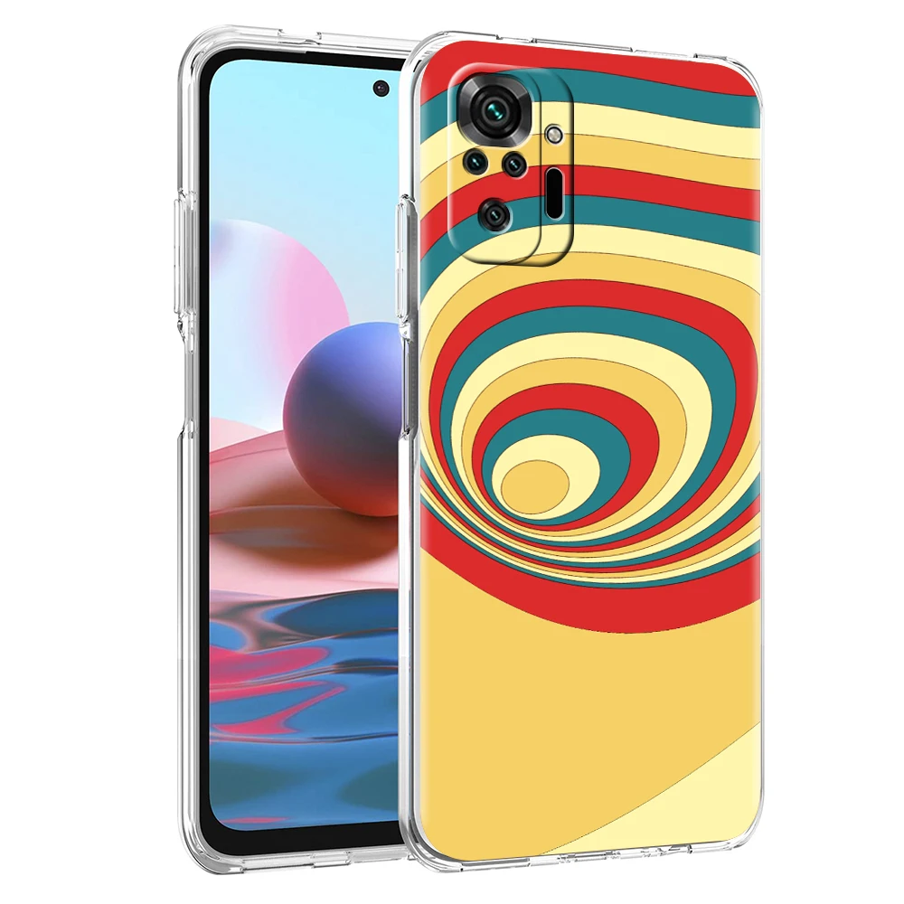 Vibrant Retro Rainbow Stripe Art Clear Phone Case