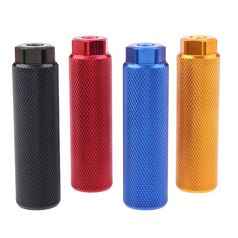 1pc Alloy Foot Stunt Peg For BMX Bike Fit 3/8 Inch Axle Footrest-Lever Cylinder Grip Non-Slip Axle Foot Pegs Bicycle Accessories