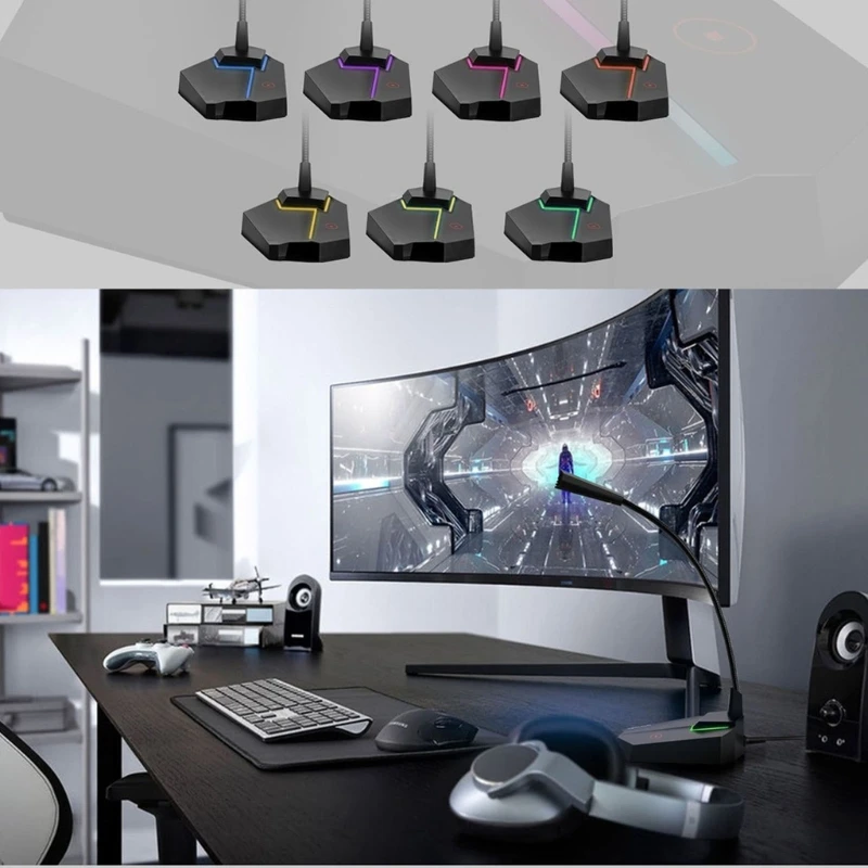 A0KB USB 컴퓨터 마이크, 조절 가능한 목 고감도 컴퓨터 PC 마이크 게임용 마이크 PC 데스크탑 용