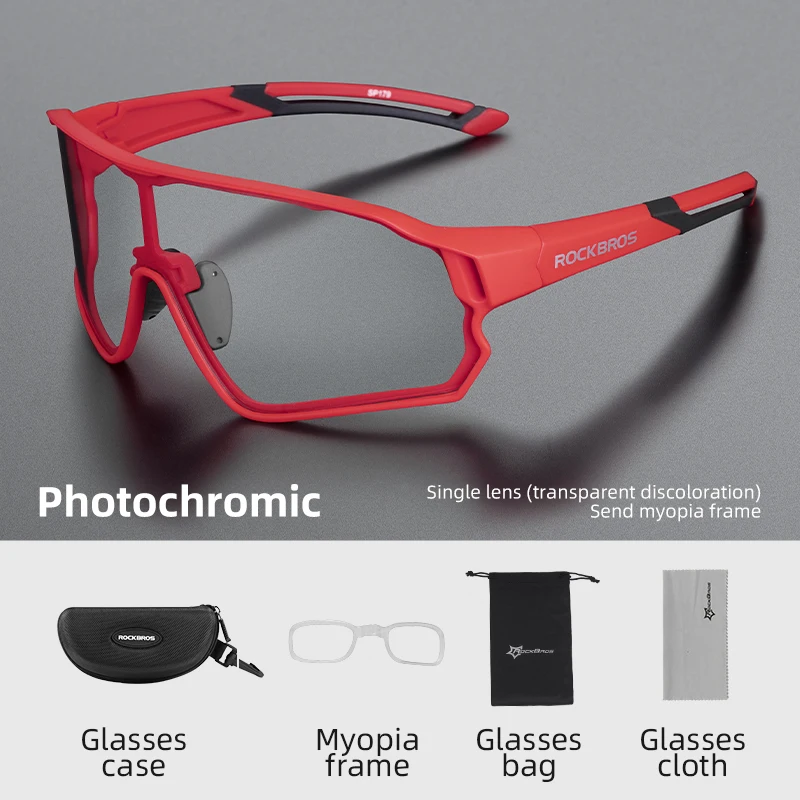 ROCKBROS Photochromic UV Protection Cycling Sunglasses