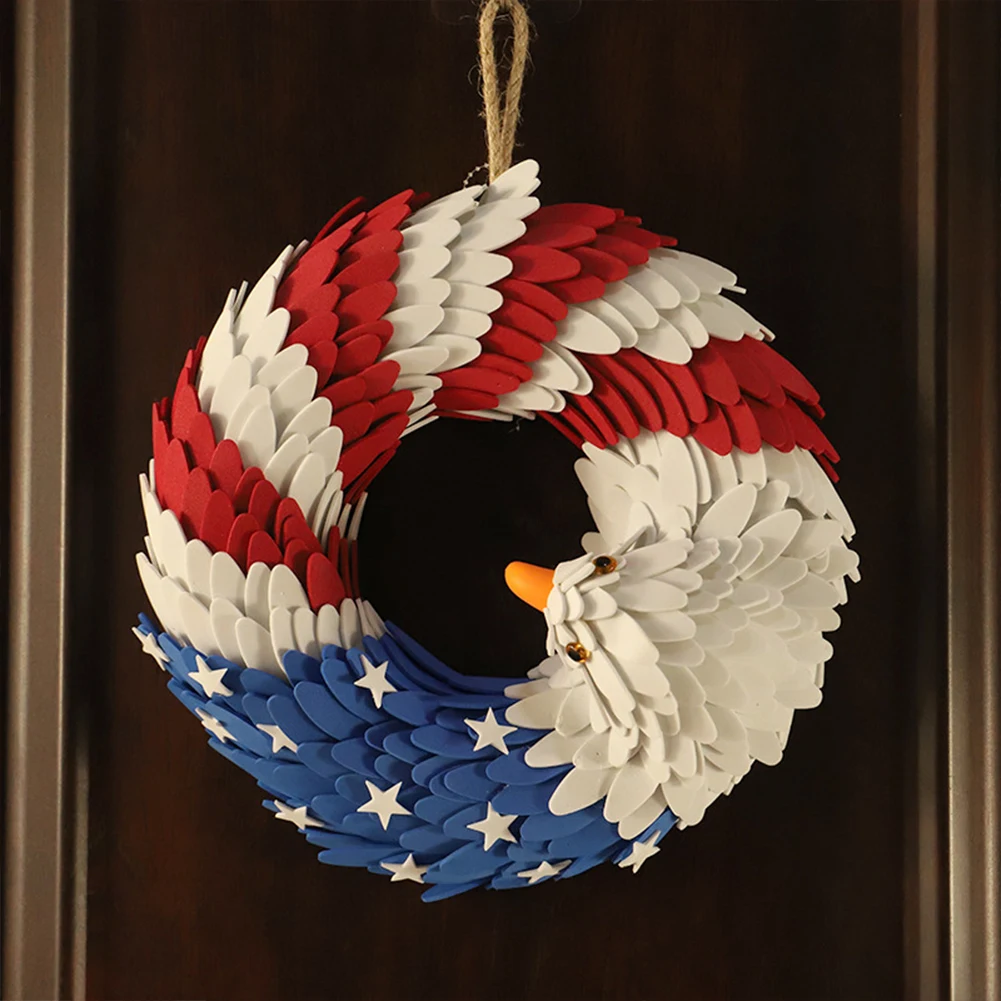 4th of July Wreath Patriotic American Wreath Memorial Day Wreath for Front Door Decorations