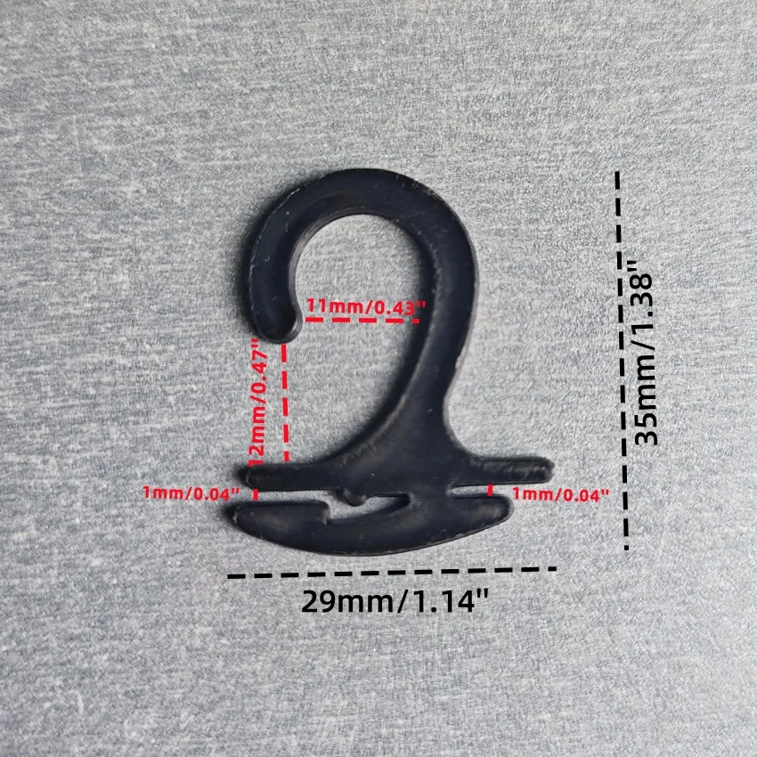 500pcs 29x35mm 플라스틱 플랫 양말 포장 디스플레이 후크 행거 의류 액세서리 페그 선반