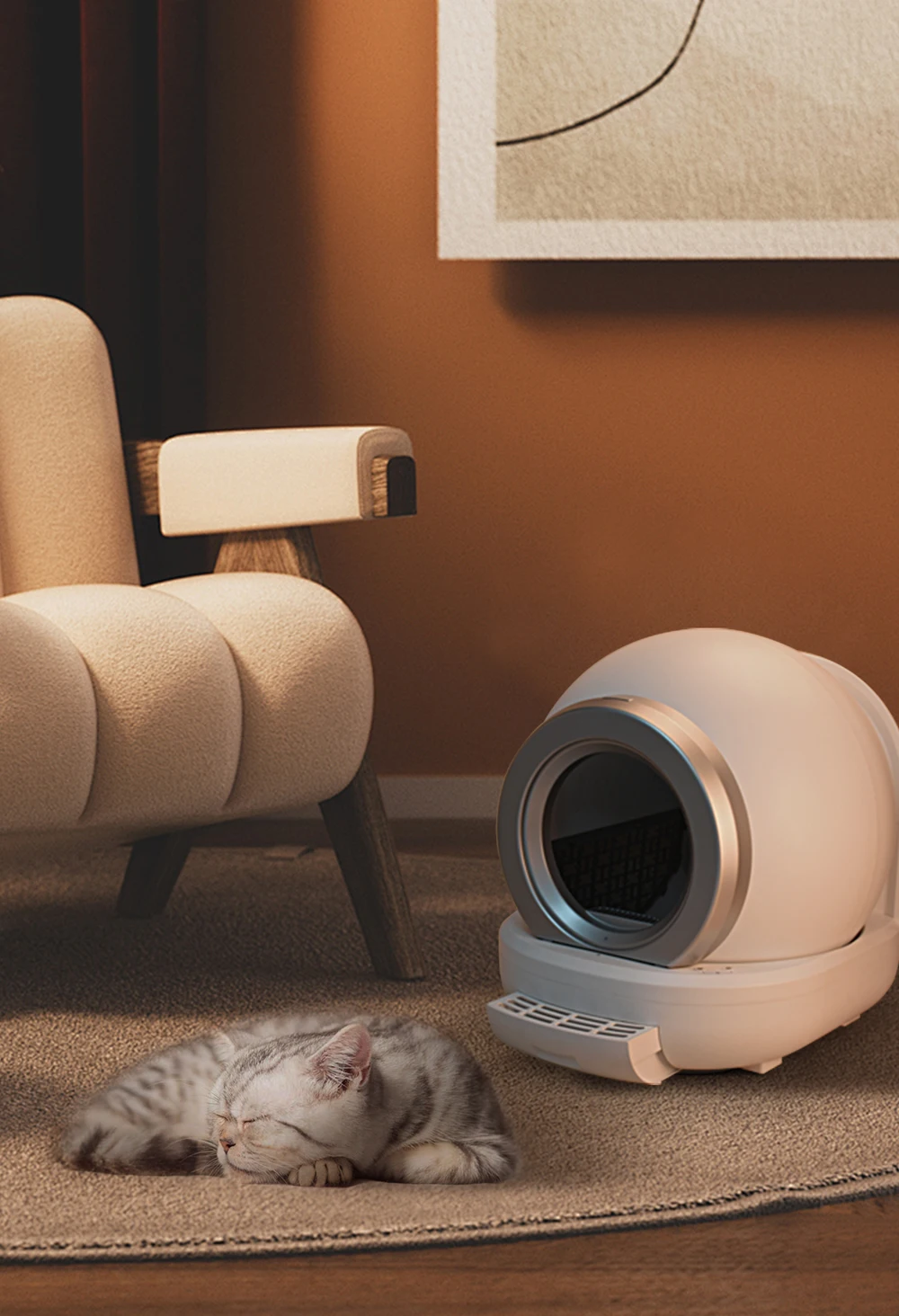 Automatic Self-cleaning Cat Litter Box With App Control For Cats_voghion.com
