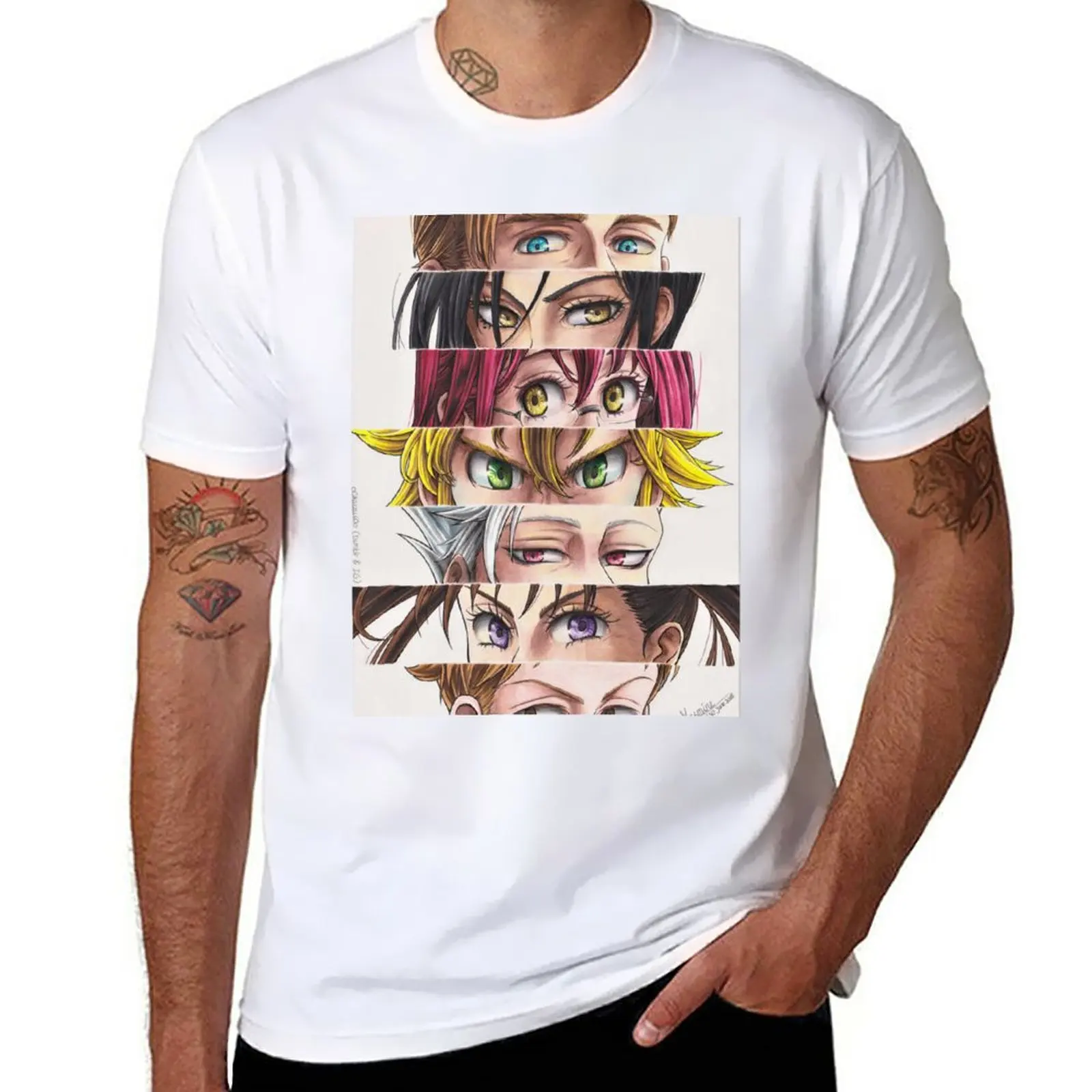 

NnT: Sins' eyes T-Shirt anime clothes cute tops Aesthetic clothing fruit of the loom mens t shirts