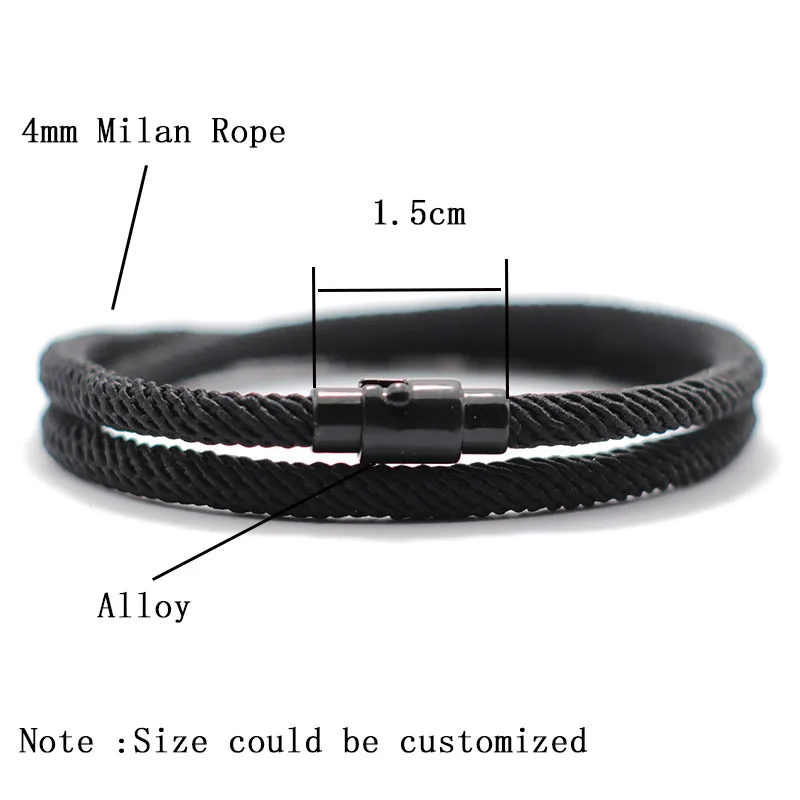 Men Rope Bracelet Double Layer Survival Accessory