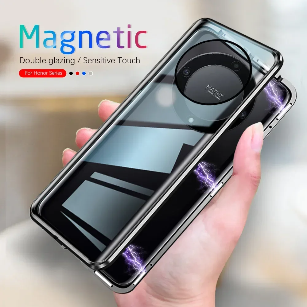

360° magnetic double-sided toughened glass cover for Honor X9a 5G X9a Honor X 9A Honor X40 Magic5 Lite bottom case