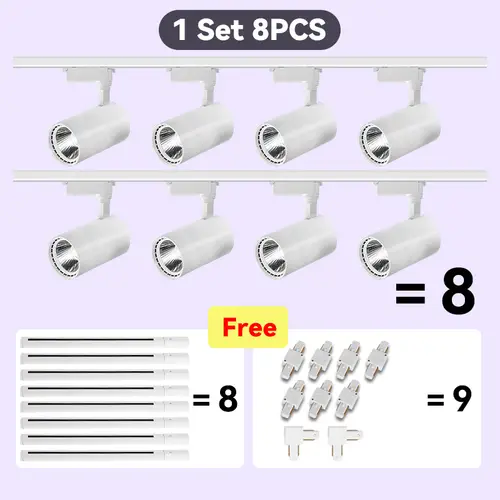Led Track Light Set Ceiling Lamps Rail Lighting 220V Led Track Lamp Rail Light Spot Light Led Lights for Kitchen Shop Store Home - Image 21