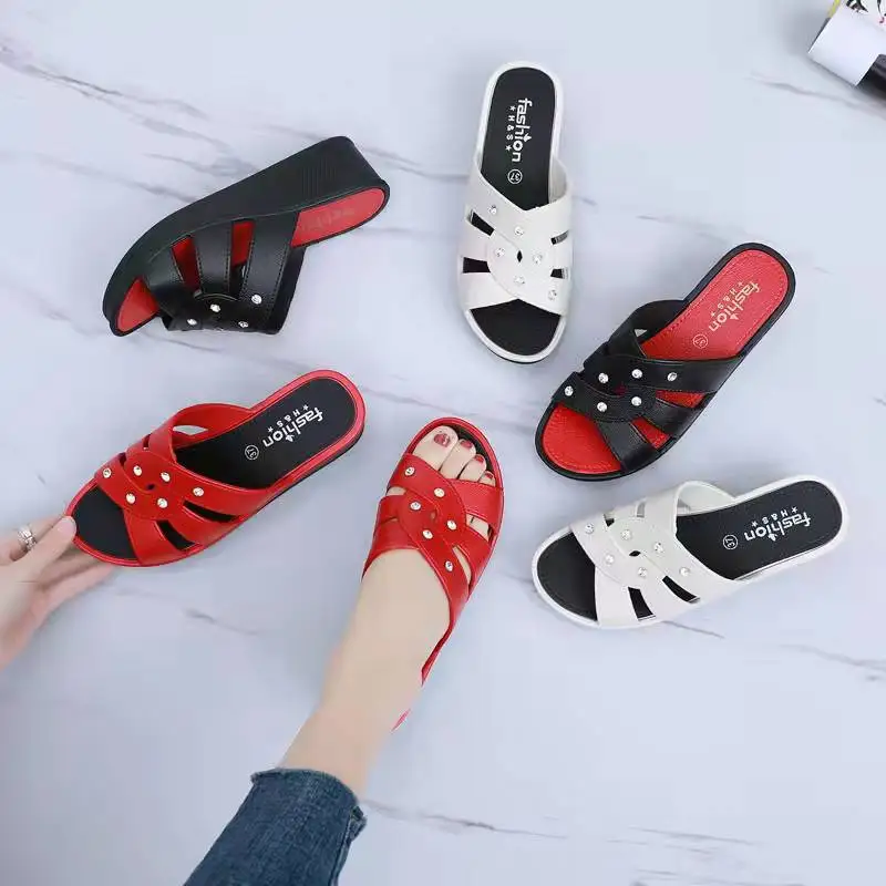 Women’s summer platform wedge sandals with thick sole and non-slip design all colors
