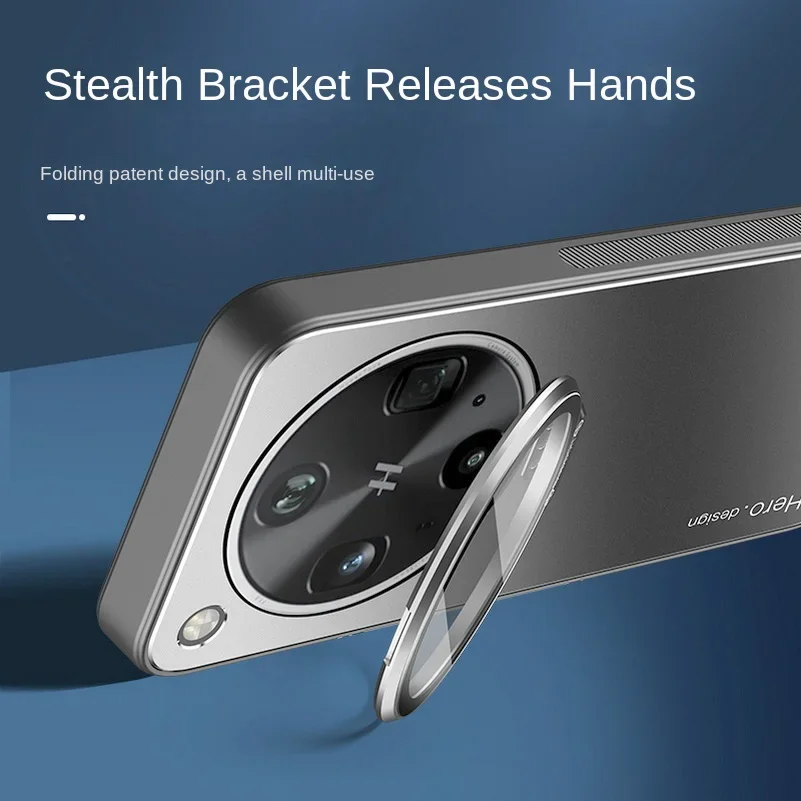 Enhanced Shockproof Matte Kickstand Case with Metal Lens Holder Cover