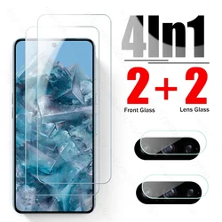Ultimate 5G Phone Protection Kit - Premium Case with 8-in-1 Camera Lens & Tempered Glass Screen Protector for Google Pixel8a (4In1 2Front 2Lens)