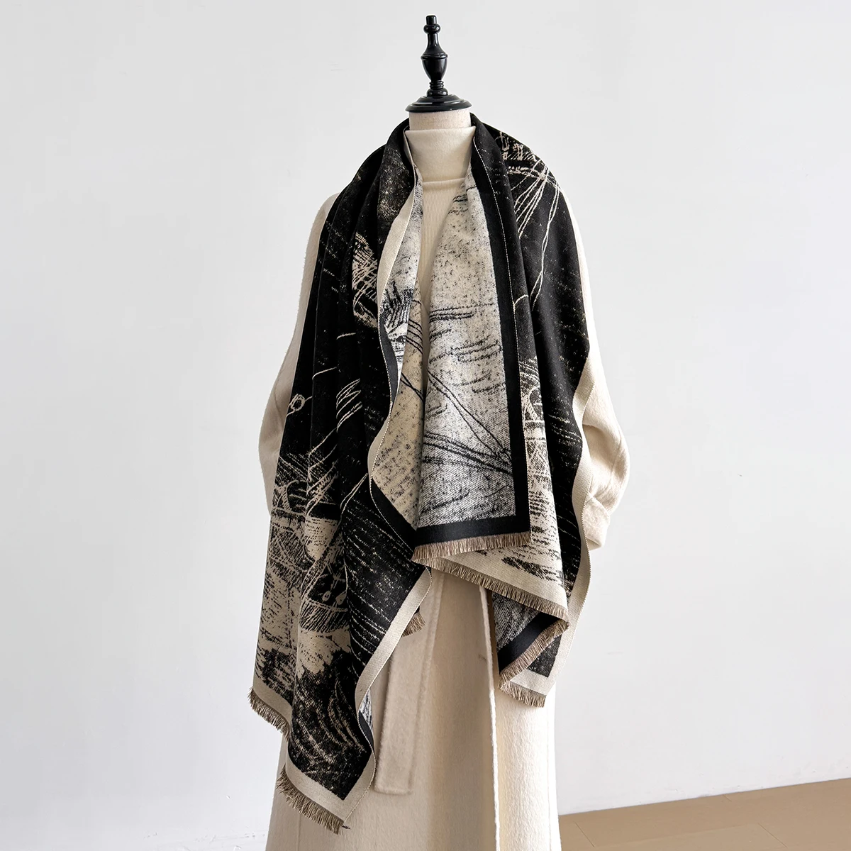 New Luxury Brand Cashmere Women Print Scarf Winter Warm Shawl and Wrap Bandana Pashmina Female Foulard Blanket Poncho Scarves