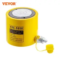 VEVOR 20/50t Hydraulic Cylinder 50/150mm Jack Hollow Solid Ram Hydraulic Cylinder Stroke Single Acting Hydraulic Hollow Plunger 1