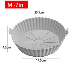 Round Silicone Air Fryer Liner, Non - Stick and Heat - Resistant, Available in Multiple Sizes (20cm/17cm/14cm) (Medium round)