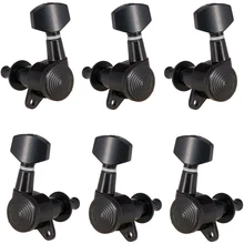 

6Pcs Guitar String Tuning Pegs Locking Tuner Keys Machine Heads 3R3L Chrome Black Auto Locking Tuner Acoustic Guitar Accessories