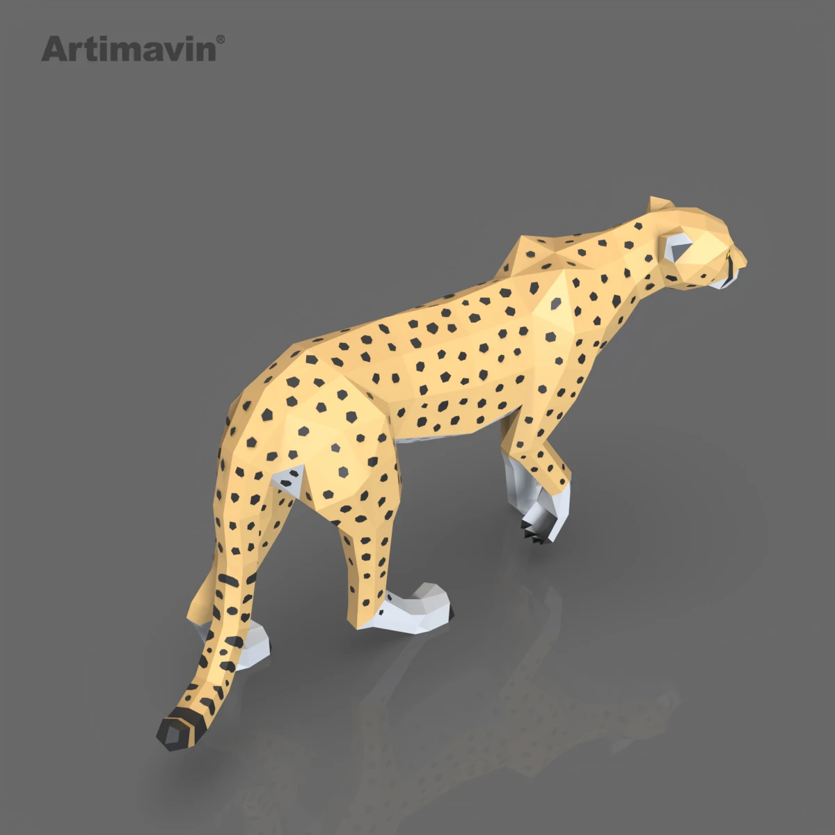 Cheetah Paper Art Paper Cutting Origami Three-dimensional Home Living Room Porch Bedroom Desktop Decoration Fun Puzzle Handmade