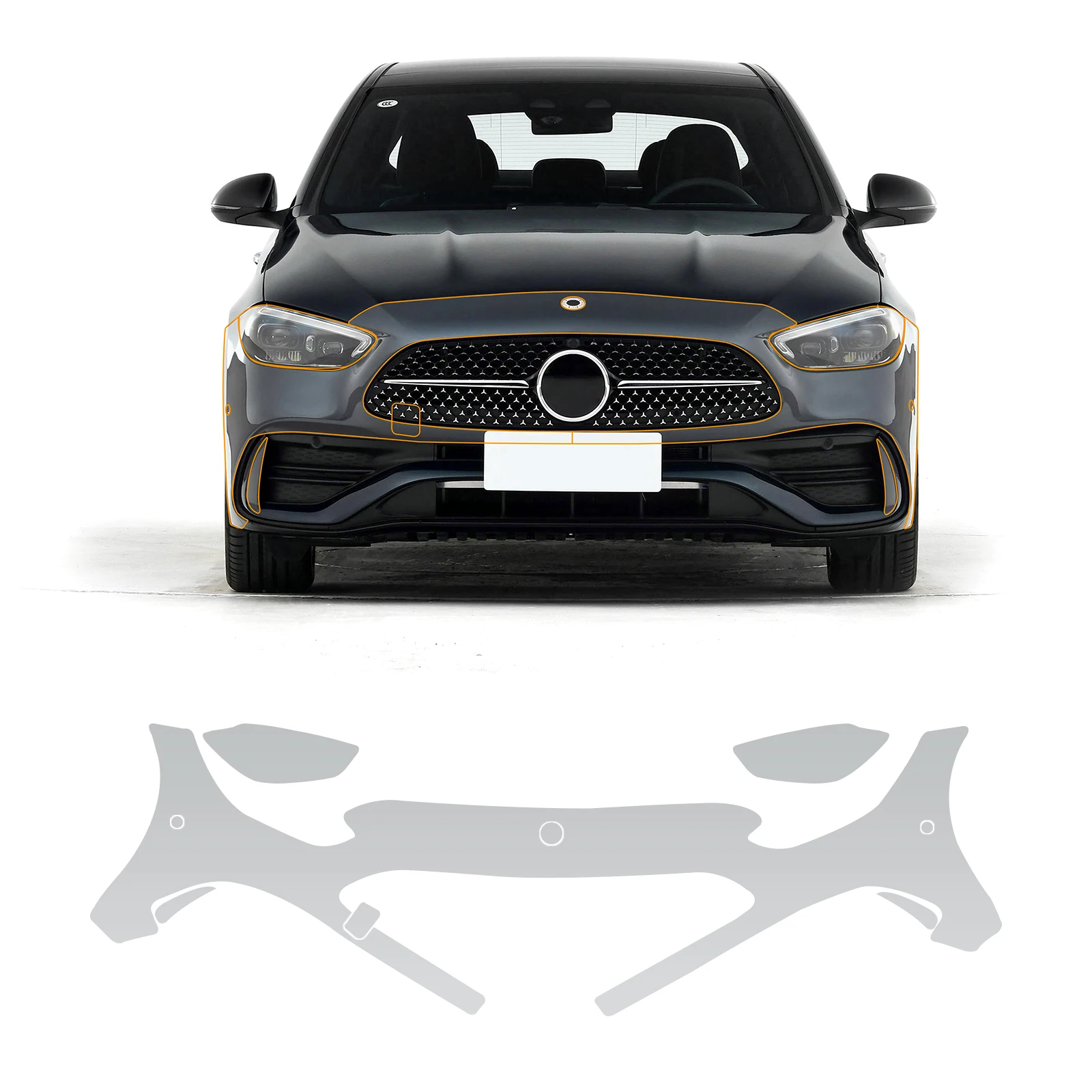 

for Mercedes Benz C Class W206 2022 2023 Tpu Film Transpare Film Car Front Rear Headlights Trunk PPF Paint Protection Film