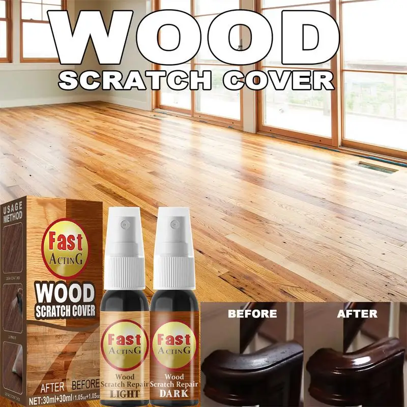 60ml Wood Furniture Repair Kit Wood Filler Scratch Remover For Light & Dark Furniture And Floor Cover Scratches wood repair kit