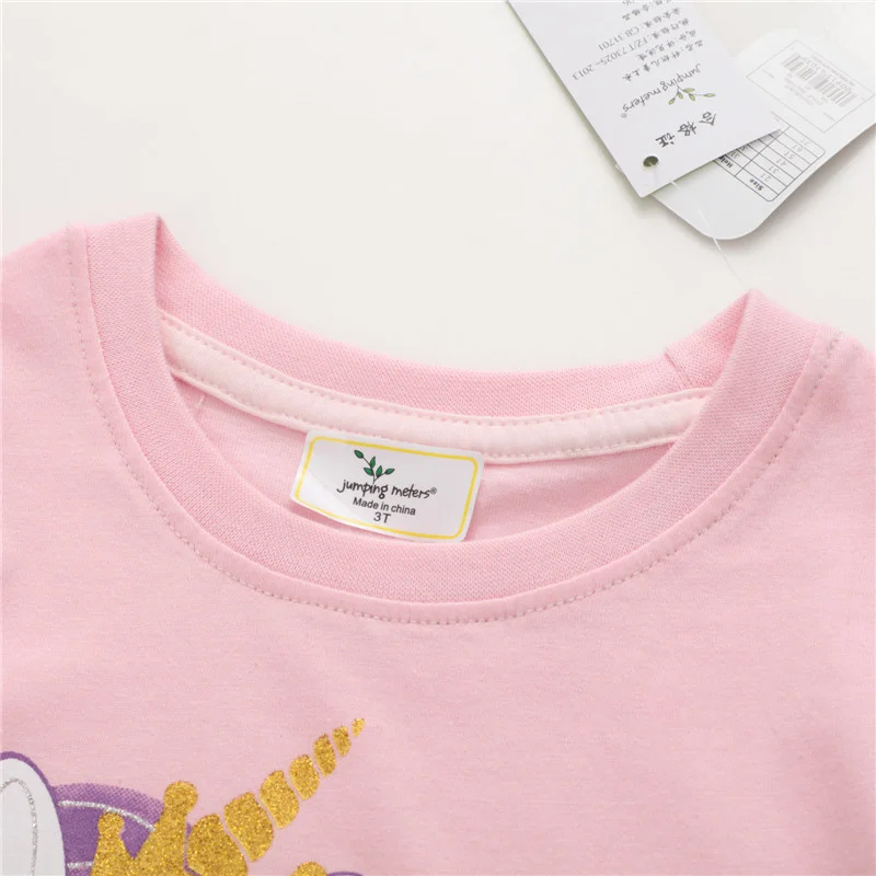 Jumping Meters 2-7T Rainbow Neue Designs Mädchen-T-Shirts Sommer-Kinderkleidung Kurzarm-Kinder-T-Shirts Tops Baby-Kostüm-Shirt – Detail 9