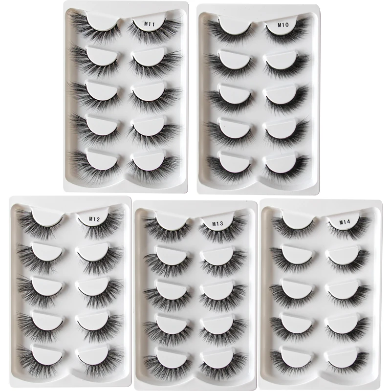 Mink False Eyelashes Cat Eye Dramatic Makeup Lashes