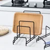 Iron Art Rack Shelf Multi Layer Space Saving Organizer Cutting Board Pot Lid Plates Stand Holder Storage For Kitchen Home Decor 2