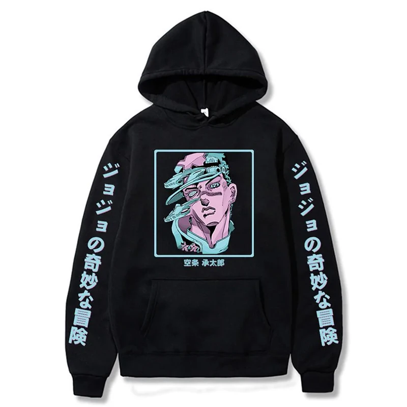 

Anime JoJo's Bizarre Adventure Hoodie Casual Print Graphic Oversized Loose Fit Hoodie Men and woman Daily Sport Sweatshirt