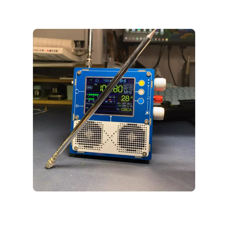 LNA 5.0 버전 TEF6686 PLUS 풀 밴드 FM MW 단파 HF LW 라디오 리시버, 5000MAH 배터리 스피커 안테나 포함