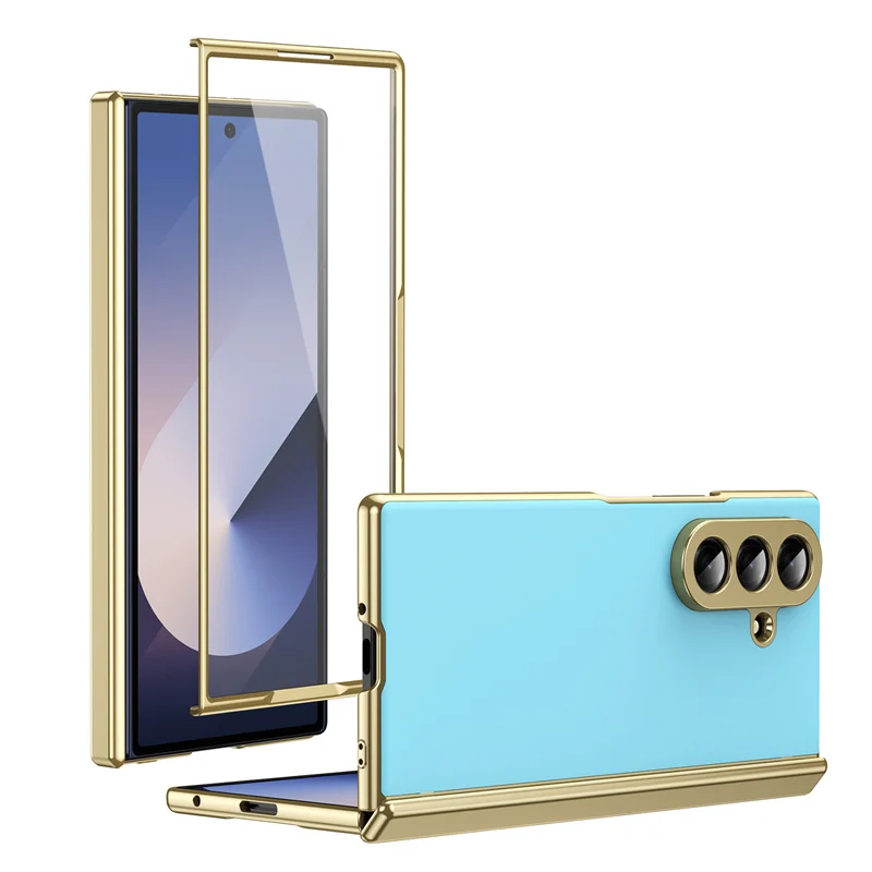 Premium Matte Protective Case with Built-in Screen Protector and Full-Body Hinge Protection