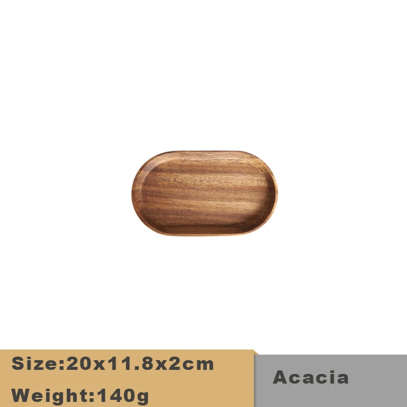 Kitchen Accessories High quality Wooden Serving Tray Walnut Coffee Tray Saucer Tea Dessert Sushi Fruit Plate Storage Pallet