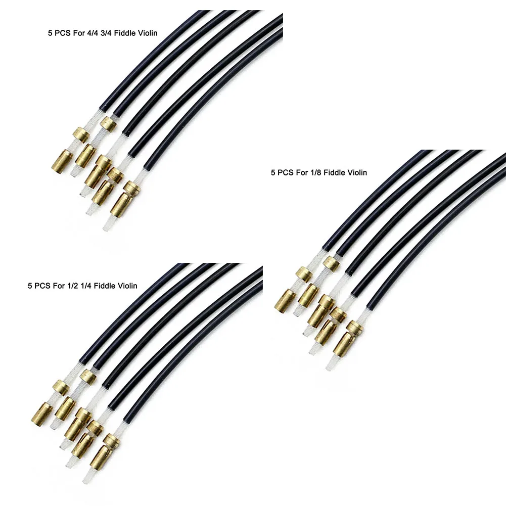 Plastic violin ornament Violin Tail Rope 5pcs For 3/4-4/4 1/2 1/4 1/8 Nylon Violin Accessories Rope Musical Instruments