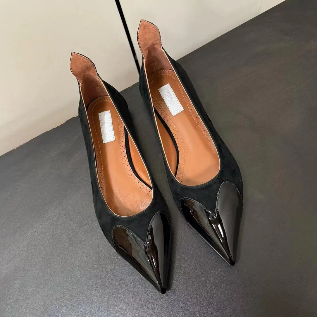 Leather high heels for women, slim heels, 2025 new autumn and winter professional shoes, pointed single shoes, spring trend 6