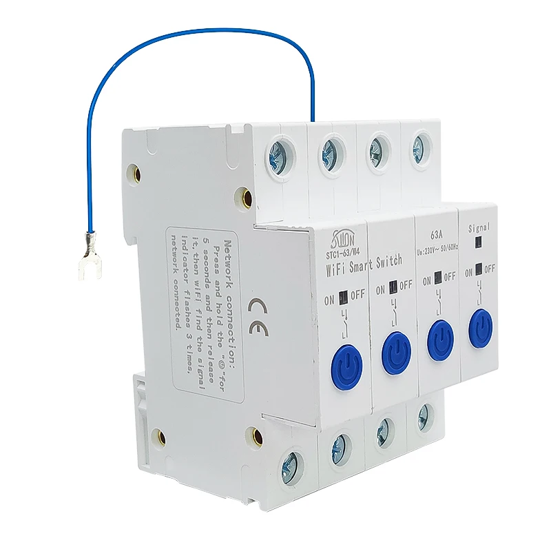 Ewelink WIFI Circuit Breaker multi-channel control Without Metering 4P 63A DIN Rail Home Remote control Switch APP