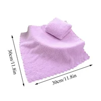 25*25cm Coral Velvet Quick Drying Microfiber Towels Cleaning Wipes Face Towels Square Washcloth Hand Towel Soft Water Absorption 5