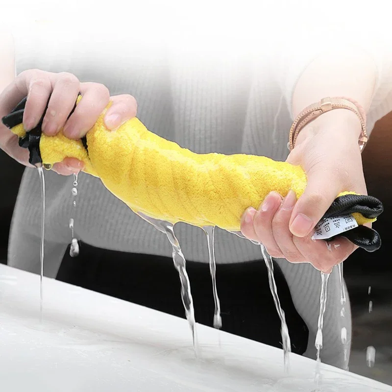 1/2pcs Microfiber Car Cleaning Towel Thicken Soft Drying Cloth Car Body Washing Double Layer Clean Rags Detailing microfiber towel microfiber cleaning cloths microfiber washing towel microfiber car towel microfiber towels cleaning cloth fiber towel car washing towel fiber car wipes car drying towel