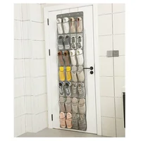 24/28 grid wall mounted miscellaneous shoe organizer fabric closet bag storage rack mesh bag hanging on door fabric box 2
