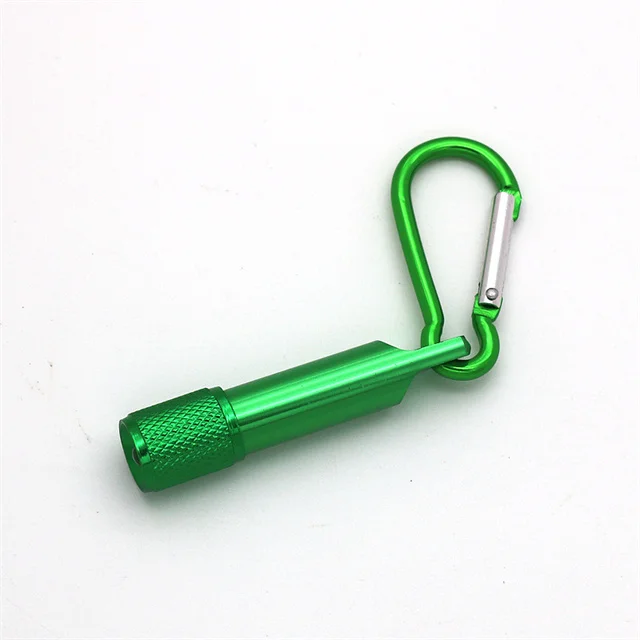 Mini lampe de poche LED porte-clés portable étanche fluorescente d'urgence camping extérieur lampe de poche L1d4, noir, 1 pièce