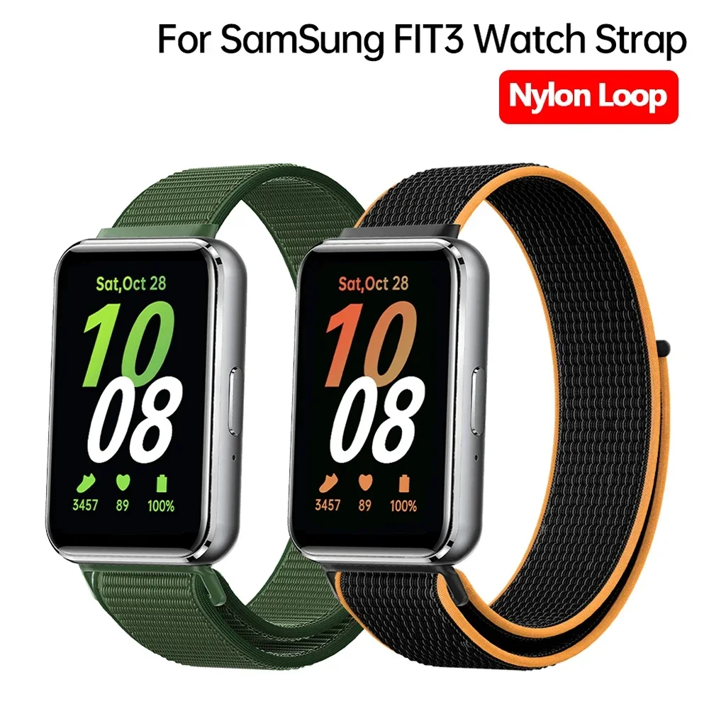 Nylon Loop Strap for Samsung Galaxy Fit 3 Adjustable Elastic Bracelet Watchband for iWatch Samsung Galaxy Fit3 Band Accessories