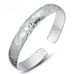 Elegant Adjustable Handmade 925 Sterling Silver Unisex Bracelet - Fashionable Jewelry (Silver)