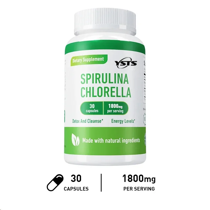 קפסולות ספירולינה כלורלה - אנרגיה טבעית ובקרת סוכר, ניקוי רעלים, חומר אנטי חמצני