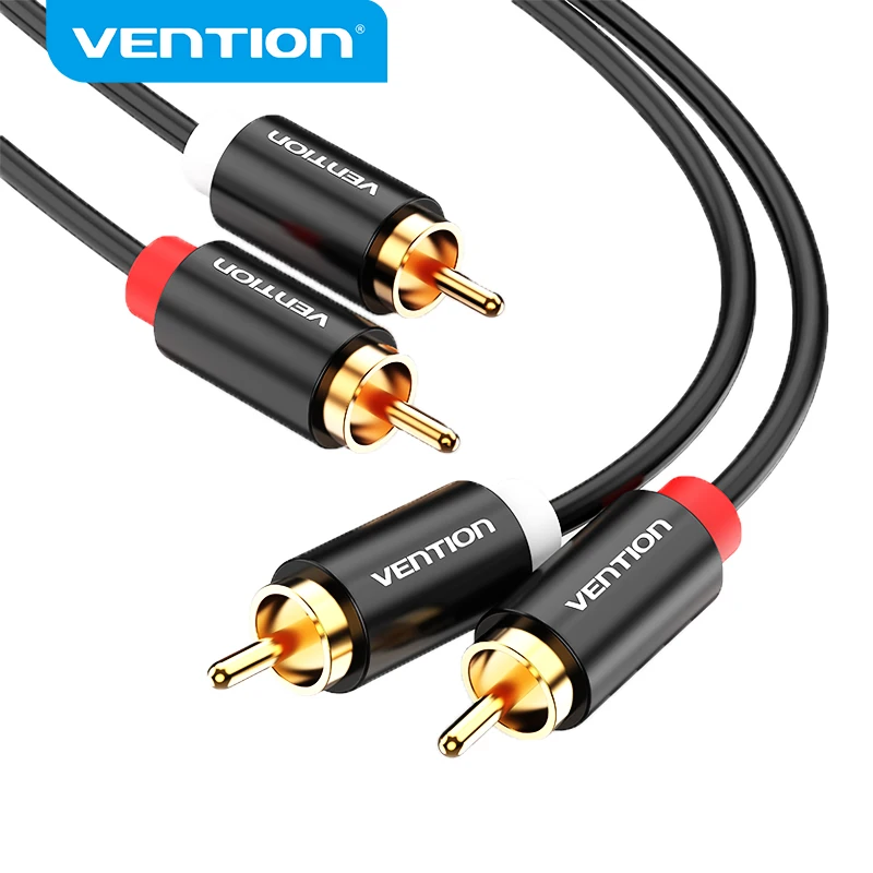 Premium Gold-Plated RCA Audio Cable - Male to Male, Various Lengths