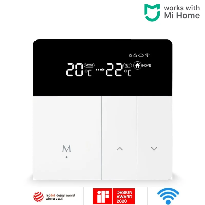 

White Temperature Controller Smart APP Electric Water Floor Gas Boiler Heating WiFi Thermostat