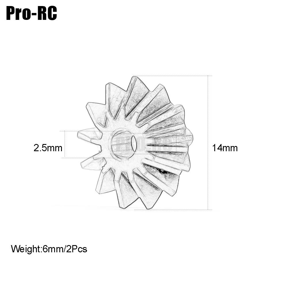 4Pcs 5382X 2.0MM 13T Harden Steel Differential Spider Gears Set for RC