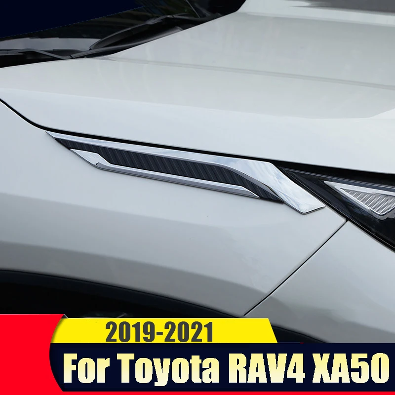 

Для Toyota RAV4 RAV 4 XA50 2019 2020 2021 2022 ABS Автомобильная Передняя головка фотолампа веки накладка наклейка декоративные аксессуары