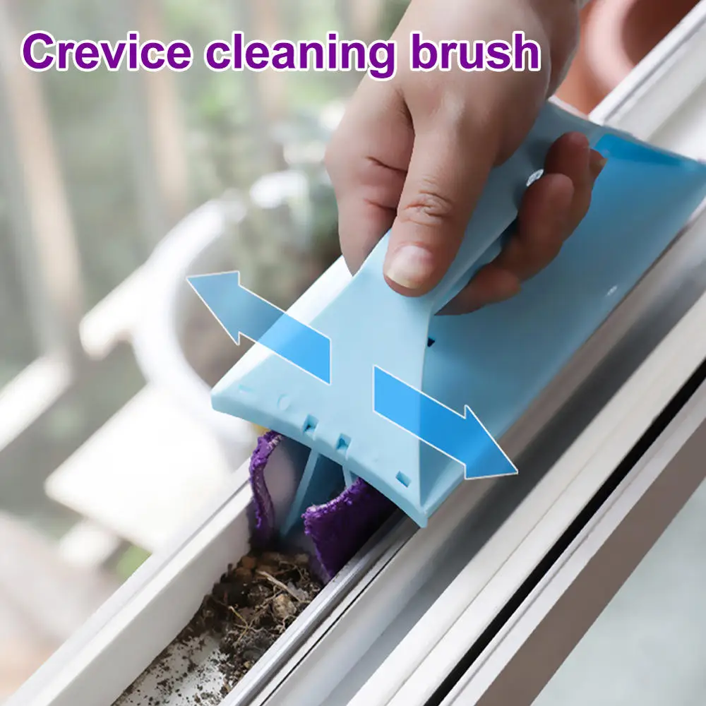 Door and Window Track Cleaning Brush Handheld Gutter Cleaning Tool for  Desktop Glass Cove Edge Gaps Sliding Doors Tile Lines