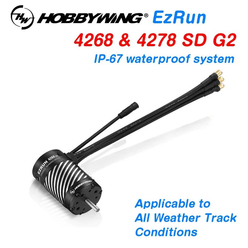 

HobbyWing EZRUN 4268SD/4278SD G2 Sensored Brushless 2500KV/2250KV Motor for 1/8 Truck Buggy 1/10 Heavy-duty Monster Truck