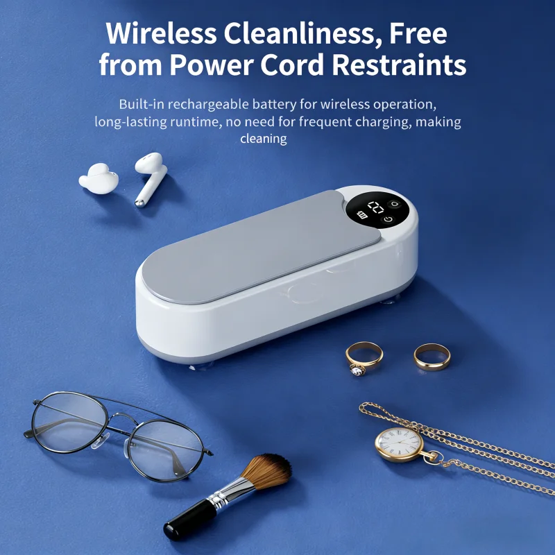 High Frequency Vibration Jewelry Cleaner 360° Automatic Deep Cleaning Tool Portable USB Rechargeable for Rings Earrings glasses 1