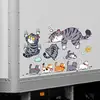 1 set Funny Car Sticker Cat Climbing Pet Animal Styling Stickers Car Scratch Cover Decoration Creative Bumper Decals Accessories