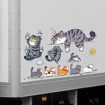 Funny Cat Climbing Sticker 1