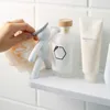 1pc Self-Adhesive Cartoon Figures Supported Plastic Shelf, No-Drill Bathroom Storage Rack, Kitchen Organizer for Spice Jars 4